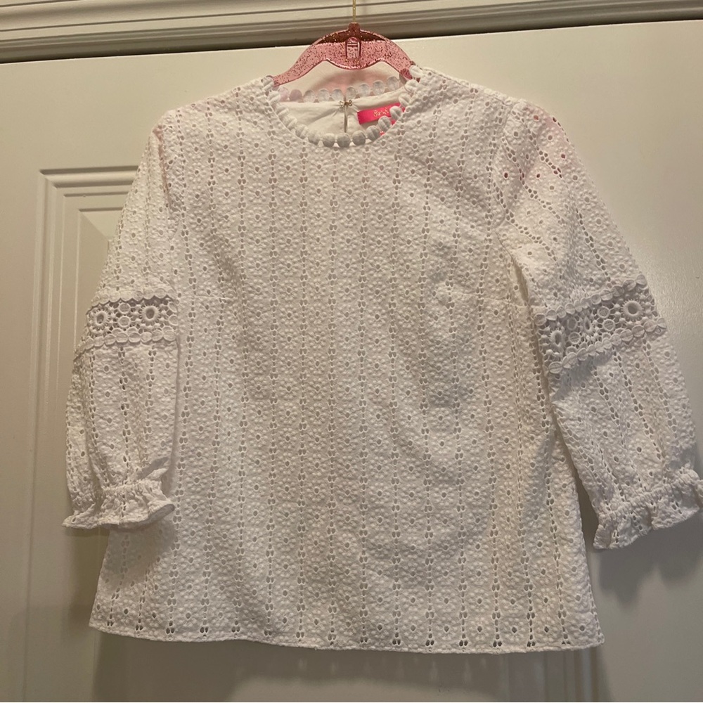 Eyelet top - Lilly Pulitzer white eyelet top